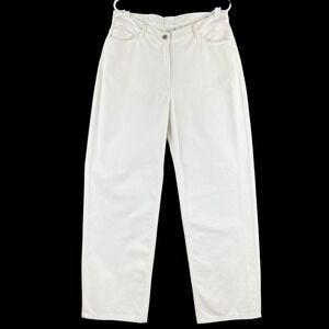 Collusion Women's Cream x004 Dad Relaxed Straight Denim Jeans Size 32x30 NWOT